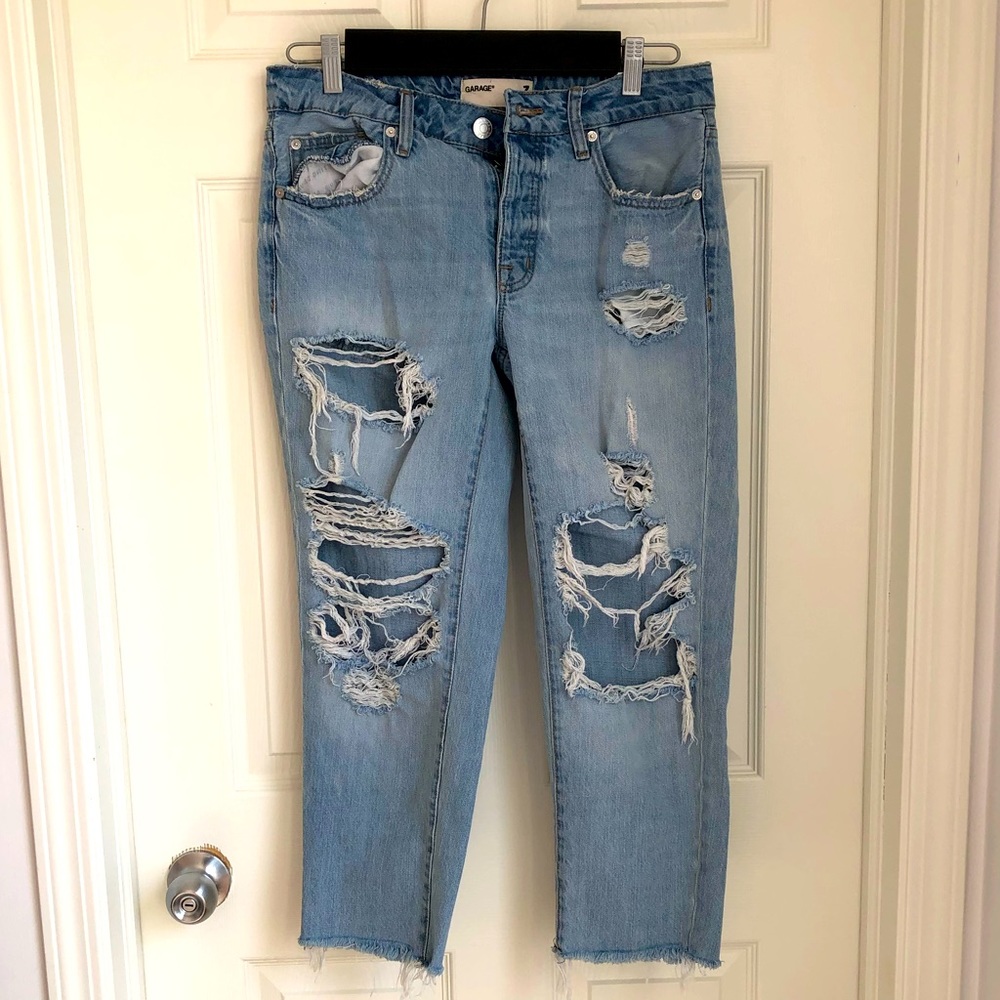 Garage Distressed Boyfriend Jeans